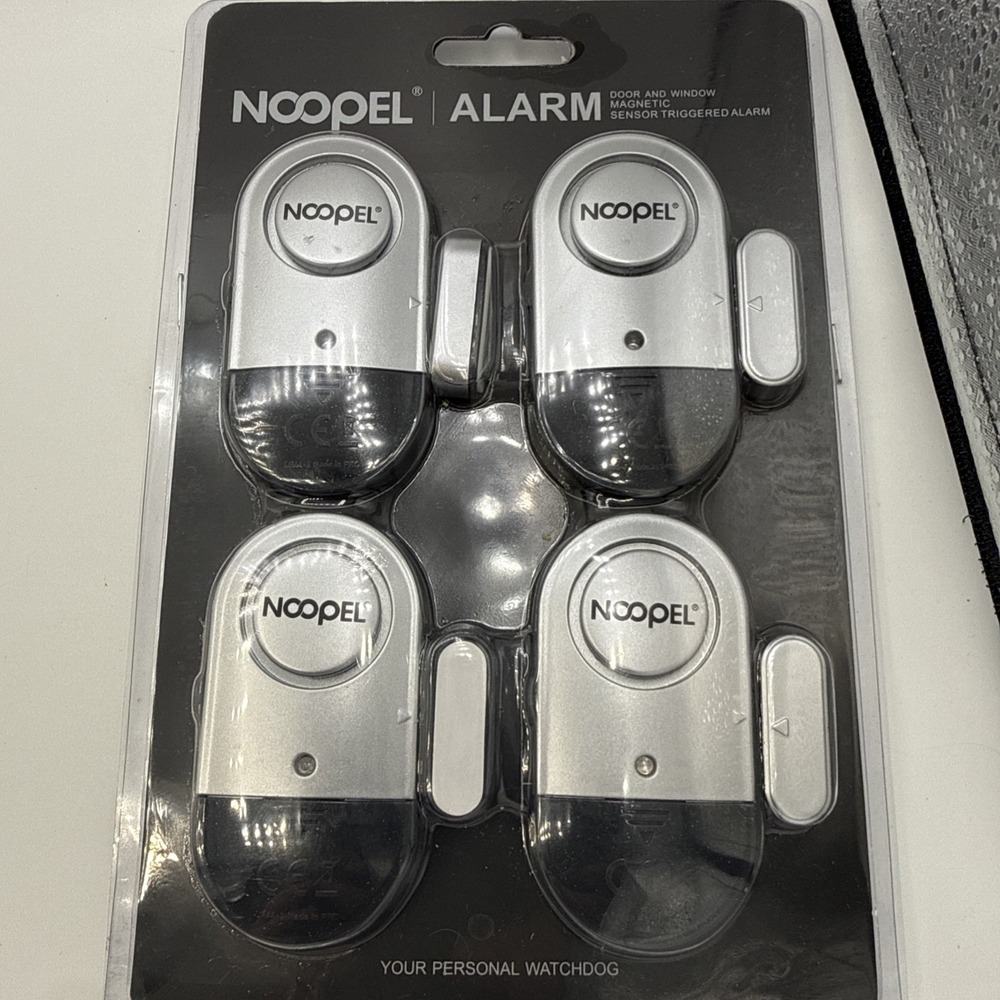 Noopel Door and Window Alarm 4-Pack - BRAND NEW SEALED - 120dB Magnetic Sensor